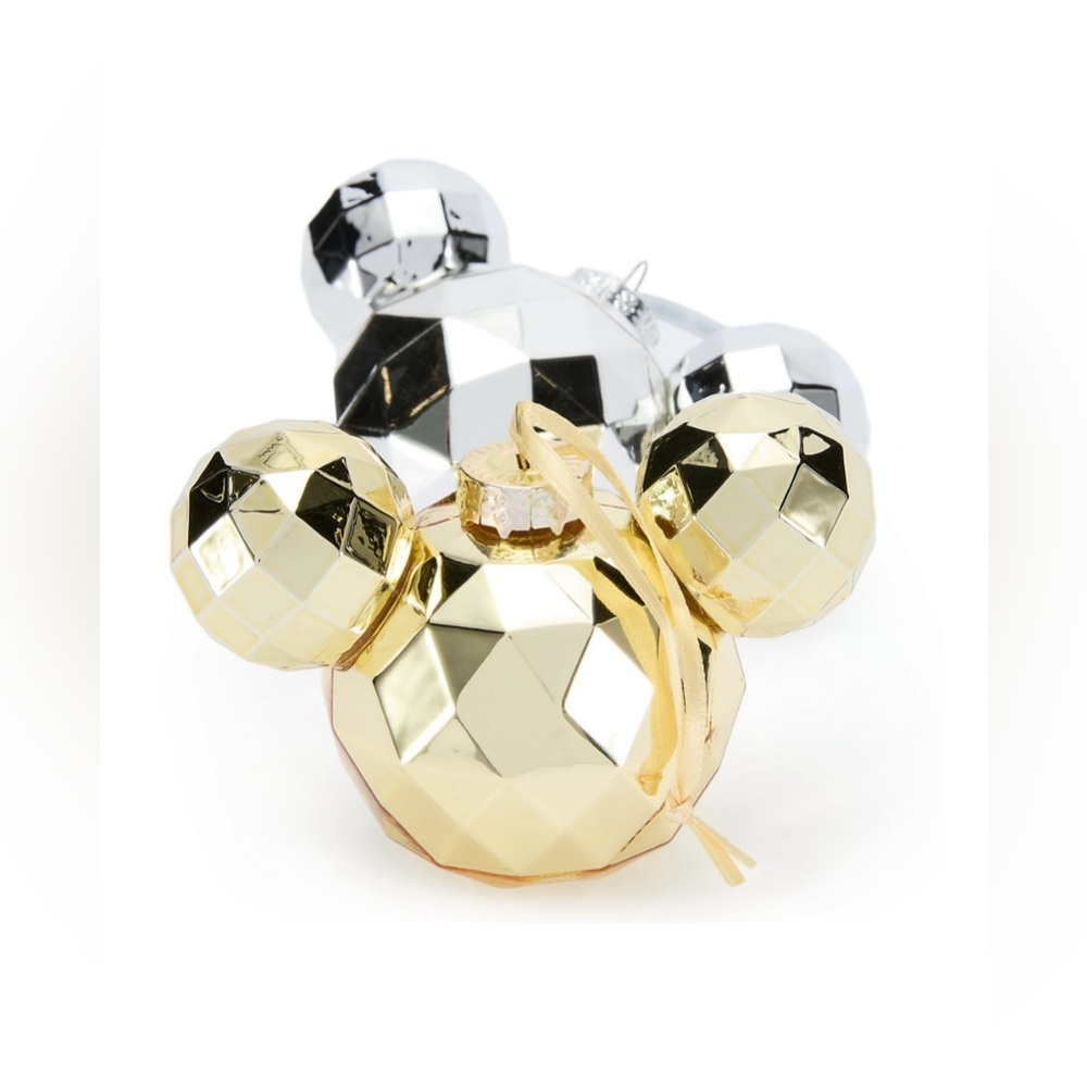 Disney Mickey Mouse Icon Ornaments,4 Glass Ornament Set,NWT - Picture 3 of 5